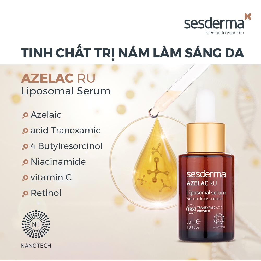 Tinh chất trị nám và làm trắng da Azelac Ru Liposomal Serum
